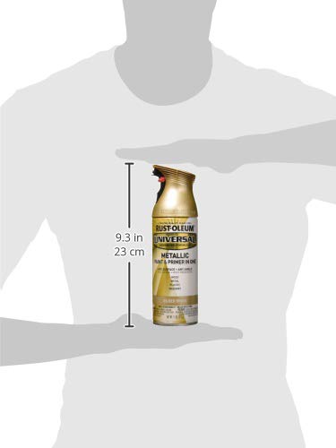 Image of Rust-Oleum 330504 Universal All Surface Metallic Spray Paint, 11 oz, Guilded Brass (Pack of 4)