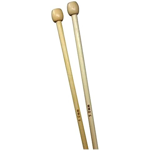Knitting Needles Bamboo Single Point Eco Friendly Pair 25cm x 5mm Cover