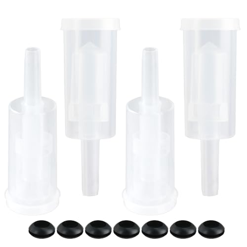 TYSM-CC Gärung Luftschleusen Set 4 Stücke Kunststoff Luftschleuse mit 8 Stücke Silikon Ösen Gärspund Wasserdichtes Ventil Zum Home Brauen Bier Gärung Wein Sauerkraut