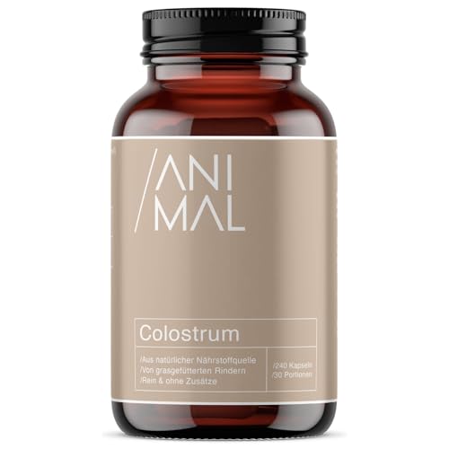 Colostrum Kapseln [240 Stk.] - Unterstützung für Immunsystem und Darm - 960mg Immunglobuline G - Natürliches Kuh Kolostrum Pulver, Erstmilch - Grass Fed Colostrum - geschmacksneutral