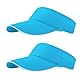NHTJTHE 2pcs blau Visor Cap, Atmungsaktiv und Schweißabsorbierend Sommerkappe Kappe mit Sonnenvisier, Unisex Verstellbar, Outdoor Visor Cap, für Golf, Radfahren, Angeln, Tennis, Laufen