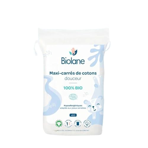 Maxi carrés de cotons bio x60 - Biolane