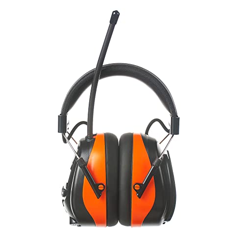 PROTEAR Gehörschutz mit Radio AM FM,MP3-kompatibel,für Industrie,BAU und Mähen Professionelle Lärmreduzierung,SNR 30dB(Orange) - Image 3