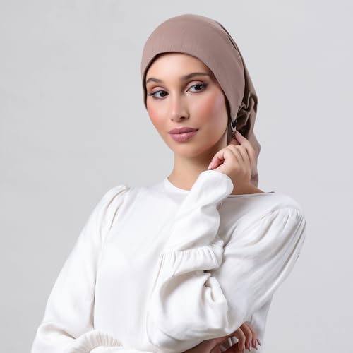BOKITTA Freestyle Instant Hijab for Women, Premium Crinkled Chiffon Slip On Head Scarf with Inner Cap2