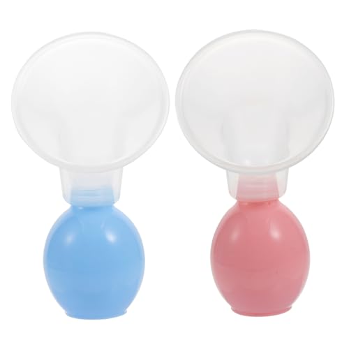 Yardwe 2 Sets Portable Weaning Breastfeeding Simple Milk Hand Suckers Pumps Newly Mother Present Breastmilk Milk Pumpers Suction Blue Pp