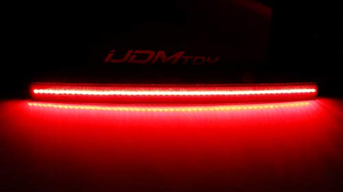 Ijdmtoy Smoked Lens 60-Smd Full Led Rear Bumper Reflector Light Trim Compatible With 2014-19 Chevrolet C7 Corvette, Function As Tail Or Rear Fog Lights #TOP2