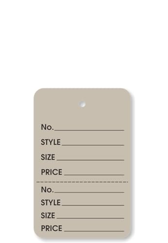 Etiquetas perforadas para ropa de 1.9 x 1.25 pulgadas con campos preimpresos