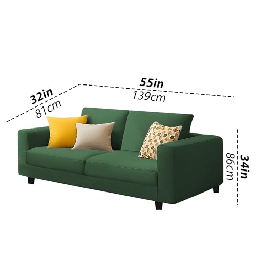 Image of Casaliving Minta 3+2 Seater Sofa Set for Living Room (Green Colour Fabric) Premium Fabric Sofa