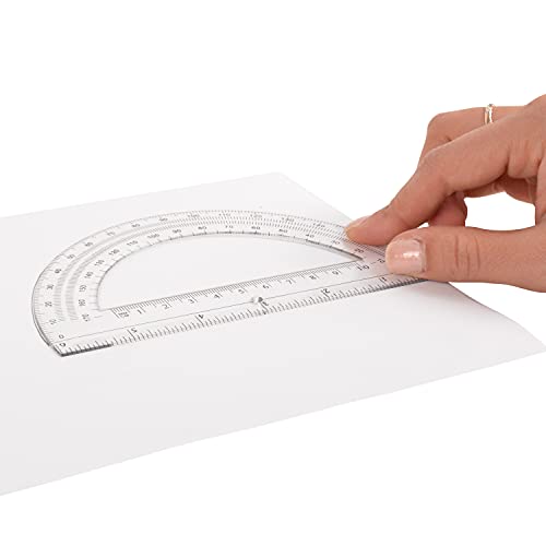 Westcott Acme United 11200 6-Inch Plastic 180 Degree Protractor, Clear