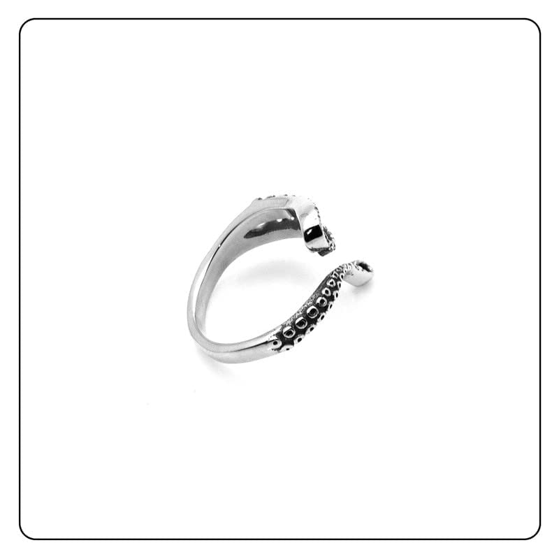 Fashion Stainless Steel Octopus Tentacles Open Ring4