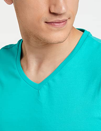 Image of Amazon Brand - Symbol Men's Solid Cotton T Shirt | Plain | V Neck | Half Sleeve-Regular Fit | Combo Pack of 3 (Available in Plus Sizes)