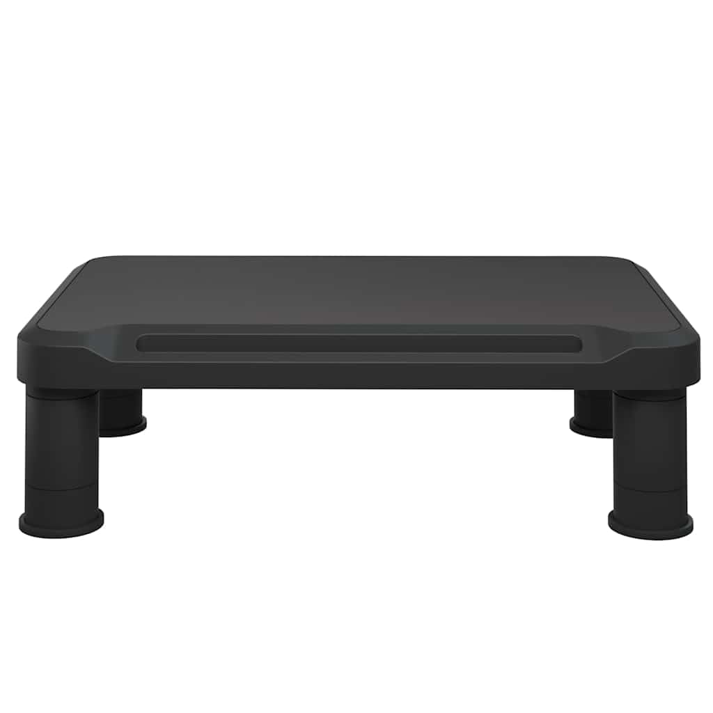 Supporto per monitor nero in HIPS 38 x 24 x 10,5 cm, regolabile in altezza su 3 livelli, con spazio per tastiera, gaming, home theater, soggiorno e ripiano salvaspazio