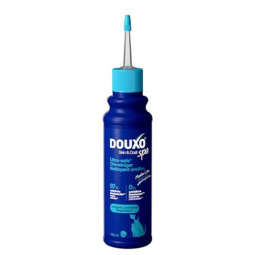 DOUXO Skin & Coat SPA – Ultra-Safe* Ohrreiniger für Hunde und Katzen, 120 ml, reinigt sanft das Ohr, entfernt Ohrenschmalz, hautfreundliche Formel