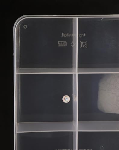 Image of NMII Multipurpose Plastic Storage Box with Partitions | Transparent Organizer with Secure Lid | Ideal for Stationery, Craft Supplies, Tools, and Jewellery, Accessories | Lightweight-(6 Partitions)