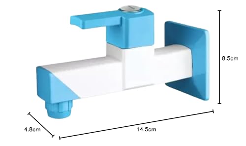 Image of JAGGER JAG349 PTMT Superior Plastic Long Body Taps with Foam Flow, Wall Mount Tap for Bathroom with Wall Flange & Teflon Tape (Edge)