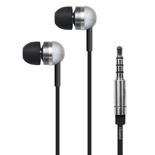 iSound EM-120 Stereo Earbuds with Microphone (silver/black)