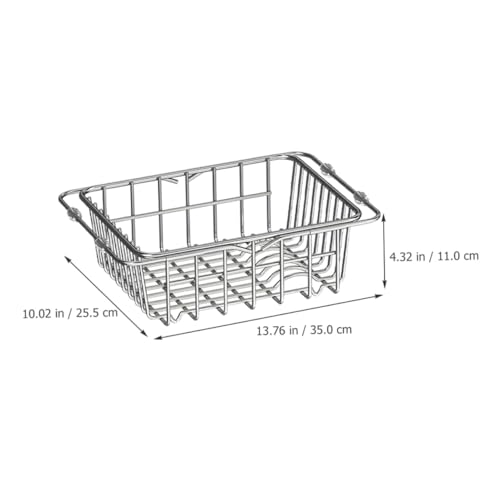 Escurridor de platos de acero inoxidable premium con sistema extensible de diseño 3