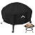 Himal Outdoors Fire Pit Cover- Heavy Duty Waterproof 600D Polyster with PVC Coating, Round Patio Fire Bowl Cover, 50 Inch, Black
