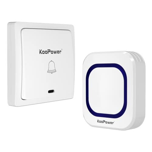 Koopower Türklingel, Tragbares Funkklingel Set (Batteriefreier,...