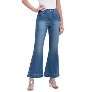 AEJ Flare Bell Bottom Jeans for Women High Waisted Wide Leg Jeans Stretchy Denim Pants