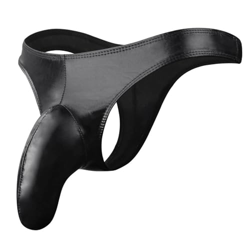 Generisch Latex Hose Für Männer, Sexy Unterwäsche für Mann Lack und Leder Sissy-Dessous Wetlook Boxershort Erotische Slip Latex Dessous Sexy...