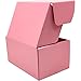 Lmuze 6x4x3 inches Small Shipping Boxes Set of 50 - Pink Mailer Corrugated Cardboard Boxes for Shipping Packaging Mailing Products