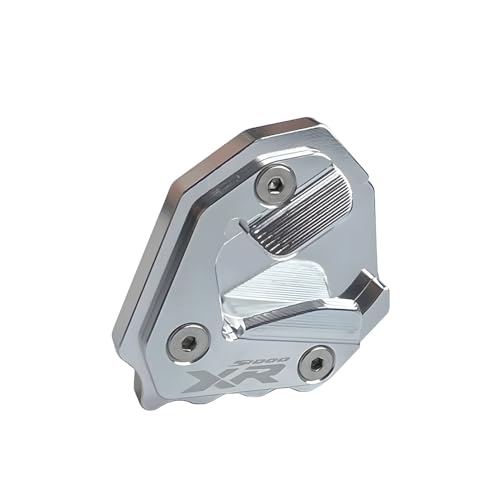 WOMELF Side Foot Stand Enlarge Plate Kickstand Extension Compatible with BMW S1000XR 2020-2023 Silver