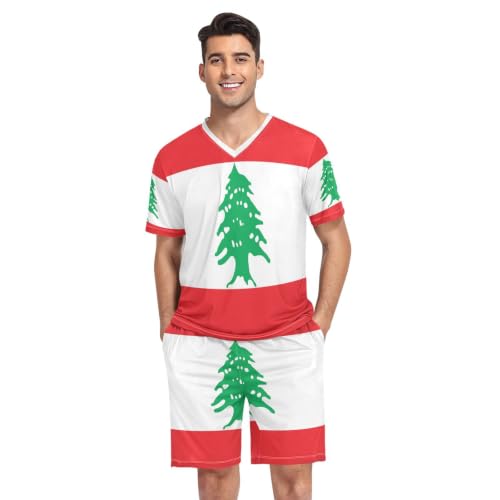 Camisas de pijama para hombre GuoChe talla S manga corta ropa de dormir Líbano