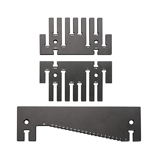 JAGTRADE Height Gauge 3PCS Step Depth Gauge Depth Height Saw Gauge High-Precision Tenon Caliper Metric for Routers and Table Saw Woodworking