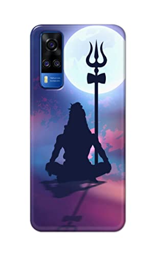 Image of Printed Hard Back Cover Case for Vivo Y51 (2020) | Vivo Y51A | Vivo Y31 Back Cover (Lord Shiva) -702