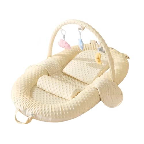 Bxzzuisベビーベッド 、ベビーベッド、 折りたたみ式 ベッドインベッド 添い寝 、 新生児バイオニックベッドを傾ける、 携帯型ベビーベッド 、 正反面使用可 、吐き戻し防止のクッション付 (シングルベッド+スロープマット+おもちゃ棚,ホワイト)