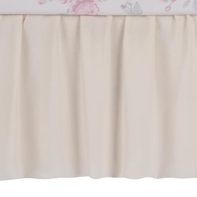 Lambs & Ivy Coquette Floral Pink Bows Aesthetic 3-Piece Baby Crib Bedding Set