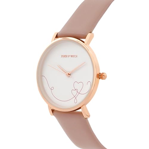 Image of Joker & Witch Enchant 36mm Mauve Dial 18mm Mauve Faux Leather Watch for Women