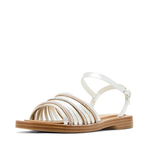 Steve Madden Girl's Playful Sandal, Silver Multi, 2