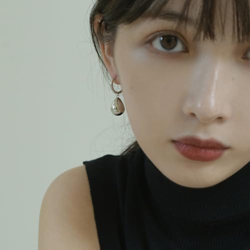 SLUYNZ 925 Sterling Silver Teardrop Dangle Earrings for Women Teens Waterdrop Dangle Earrings Drop Chunky Earrings3