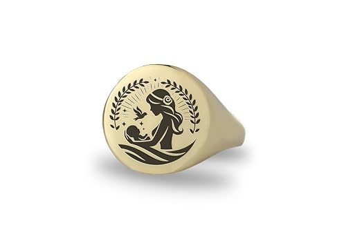 Bague chevalière nouveau-né en or 14k : le lien mère-enfant