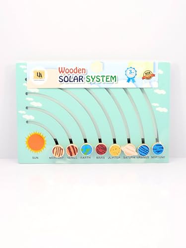 Image of Wooden Toys for Kids Solar System Puzzle for Kids Brain Development Toys Sorting Toys for Kids Child Toys 2-5 Years