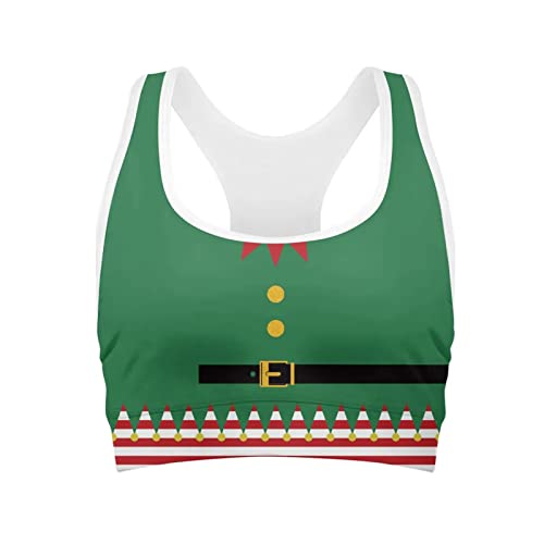Forchrinse Santa Claus Sport Bras for Women Girls Christmas Seaml...