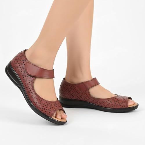 Image of SELBRO Womens Open toe Soft Dr Sandals With Extra Cushioned Padding