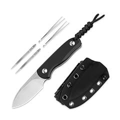 Drop Point D2 Blade + Black G10 Handle