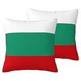 DUWAA Kissenbezug mit bulgarischer Flagge, 2er-Set, Couch-Kissenbezüge, Kissenbezüge für Wohnzimmer, Bett
