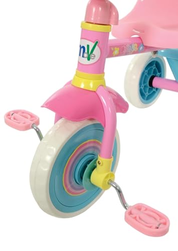 Freilauf-Dreirad aus Metall mit schwenkbarem Hintergriff und Korb für Barbie-Spiele – Bild 5