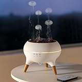 Brfveob ダイナミッククラゲ空気加湿器、250mlクラゲミスト炎アロマセラピー空気加湿器、7色LEDライト、4時間/8時間タイマー設定、安全自動シャットオフ機能、お手入れ簡単、オフィス、寝室、部屋に最適で、空気の乾燥を防ぎます。スモークリングアロマセラピーマシン、超音波多孔霧化、大容量ミスト、カラフルなクラゲエッセンシャルオイルフレグランスマシン