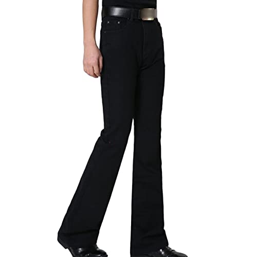 Men's Vintage Bell Bottom Flares Pants Classic 60s 70s Casual Slim Fit Trousers Retro Winter Warm Bootcut Pant2