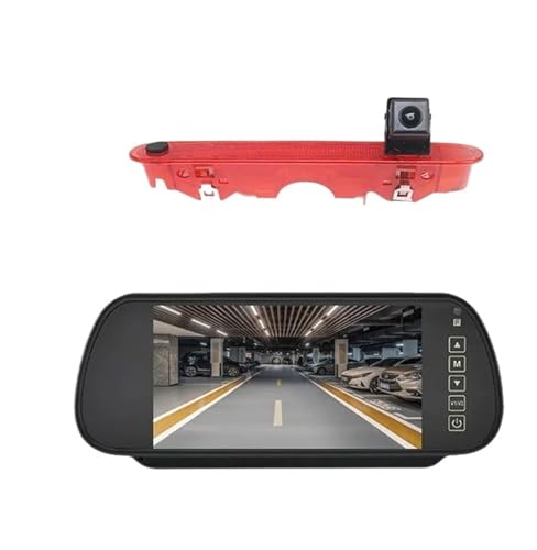 Car Camera For Kangoo 2007-2021 7-inch Car Rearview Mirror Display Screen With Car Brake Light Camera(With bracket)
