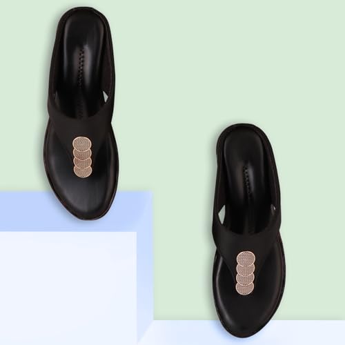 Image of Women's Fashion Sandal | Faux Leather, Comfortable & Stylish Wedges | Ideal for Casual & Formal