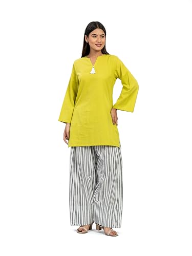Image of Womens Rayon Solid Straight Kurta Farshi Salwar Set