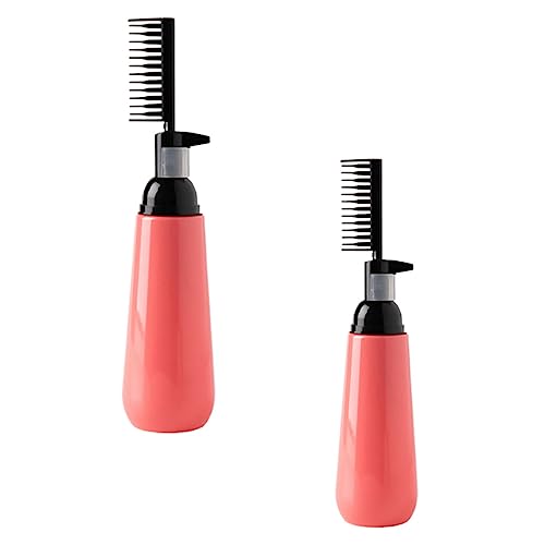 Ipetboom Hair Coloring Bottle 2pcs Plastic Hair Dye Comb Bottle Salon Hair Dye Bottle Hair Dye Rootalicator Comb
