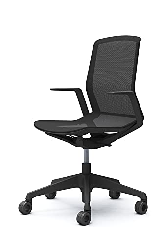 オカムラ シナーラ オフィスチェア テレワーク 在宅勤務対応 肘付 ウレタンキャスター ブラック