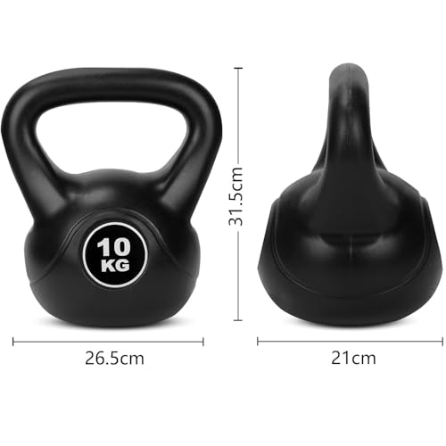 JF HOME BLISS Kettlebell 10kg, Heavy Duty Cast Iron with Non-Slip Coating – Professional Gym & Home Fitness Equipment, Ergonomic Handle & Stable Base for Strength Training, HIIT, CrossFit - Image 3